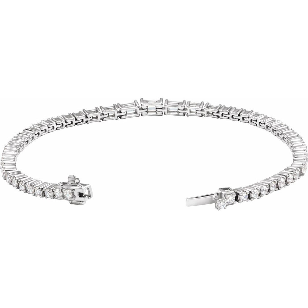 4 5/8 CTW Lab-Grown Diamond Line Bracelet in 14k white gold