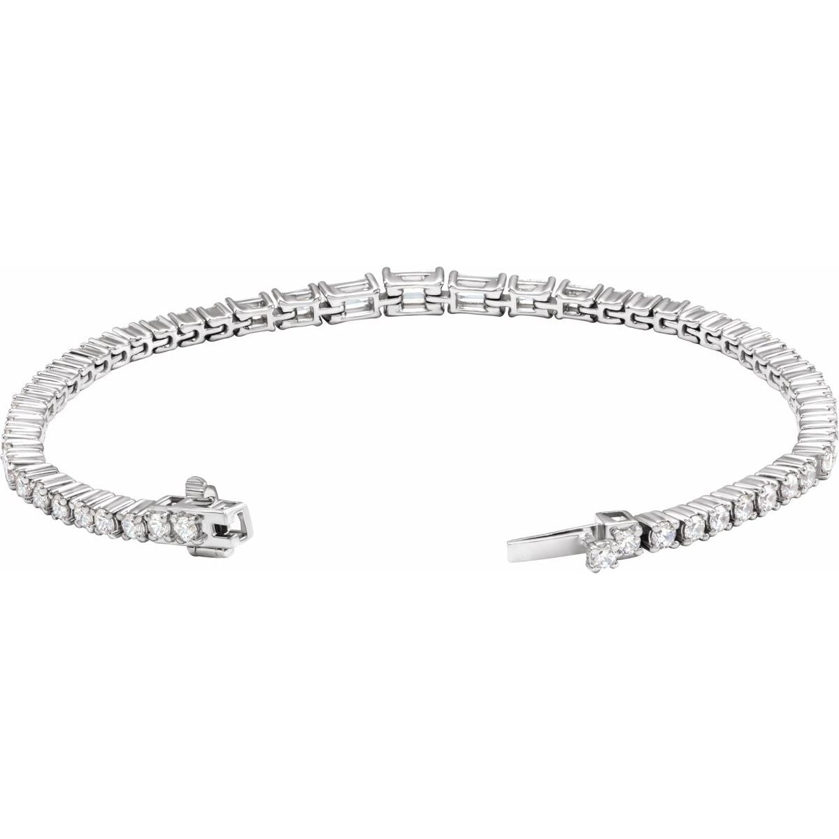 4 5/8 CTW Lab-Grown Diamond Line Bracelet in 14k white gold