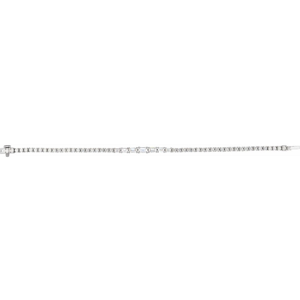 4 5/8 CTW Lab-Grown Diamond Line Bracelet in 14k white gold