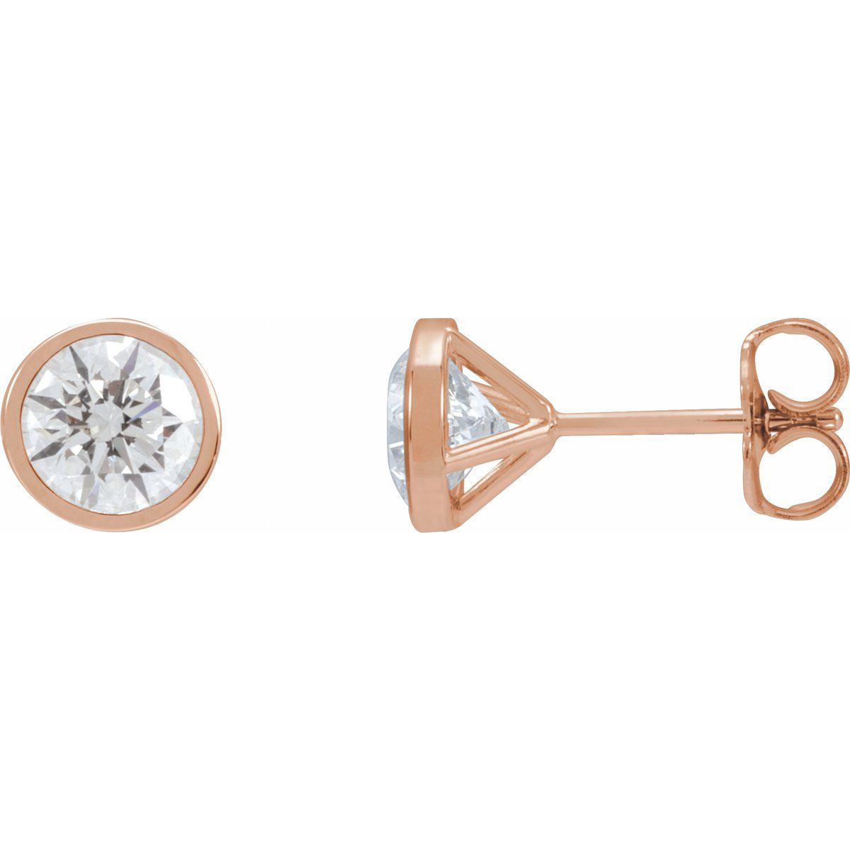 1 3/4 CTW Natural Diamond Cocktail-Style Earrings in 14k rose gold