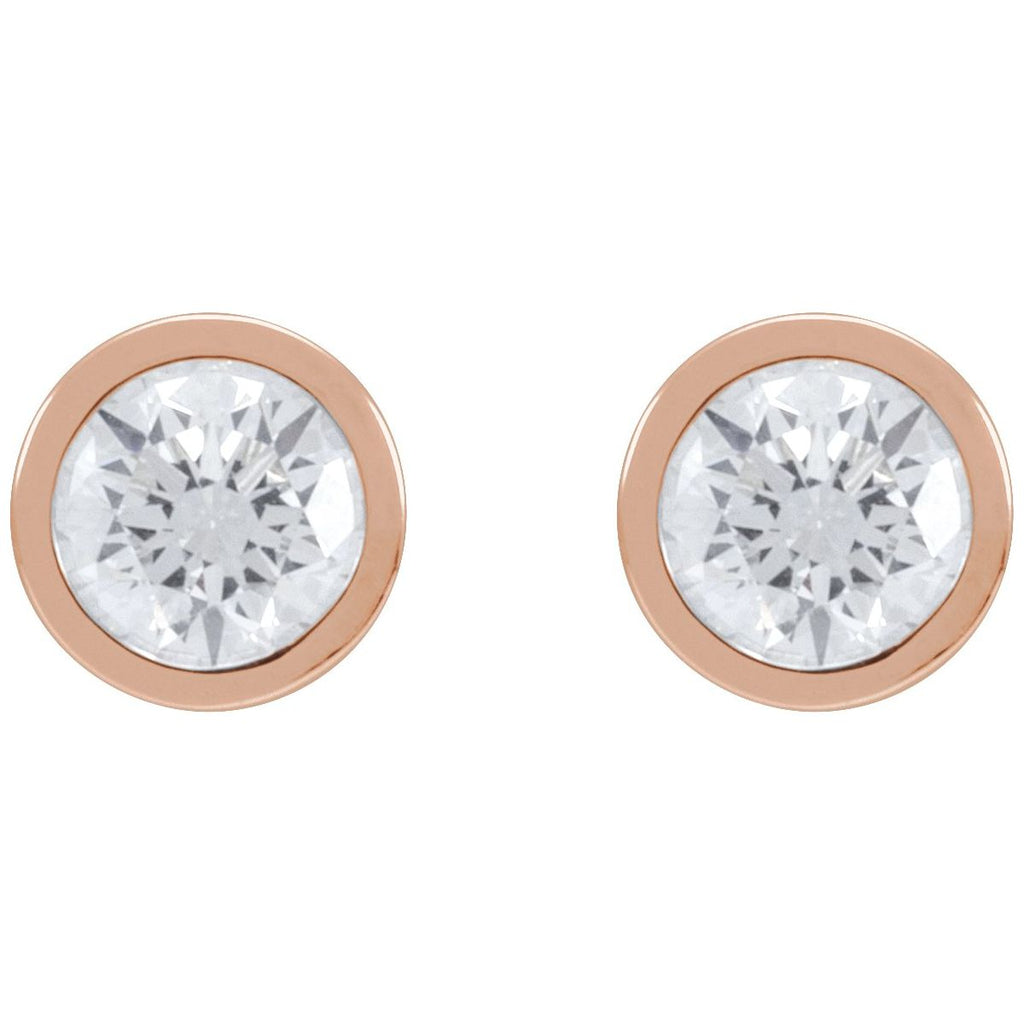 1 1/4 CTW Natural Diamond Cocktail-Style Earrings in 14k rose gold