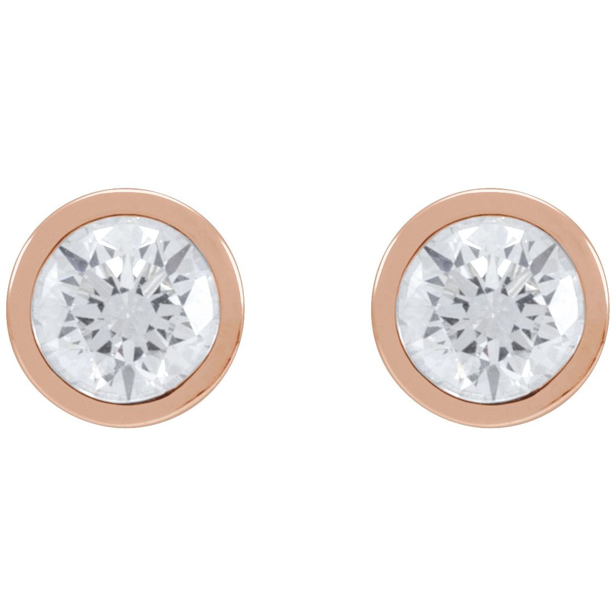 1 1/4 CTW Natural Diamond Cocktail-Style Earrings in 14k rose gold