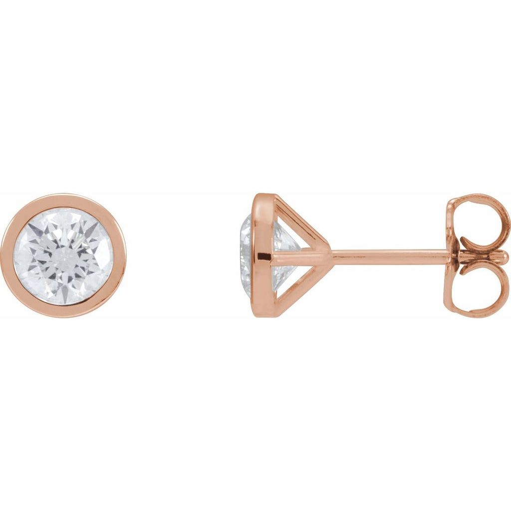 1 1/4 CTW Natural Diamond Cocktail-Style Earrings in 14k rose gold