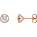 1 1/4 CTW Natural Diamond Cocktail-Style Earrings in 14k rose gold