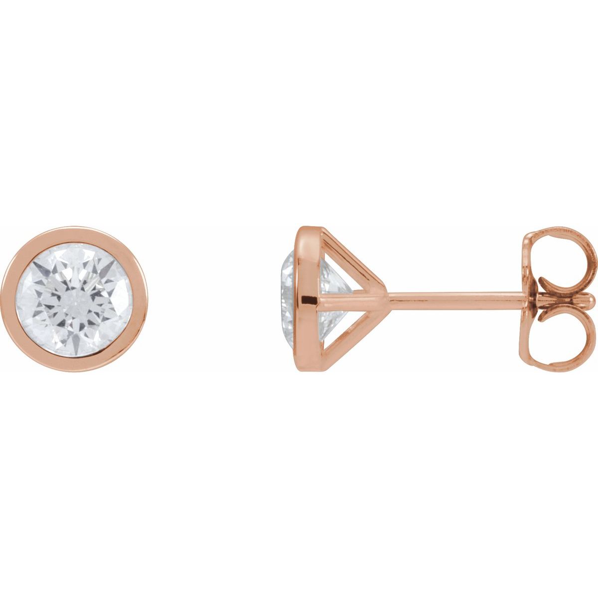 1 1/4 CTW Natural Diamond Cocktail-Style Earrings in 14k rose gold
