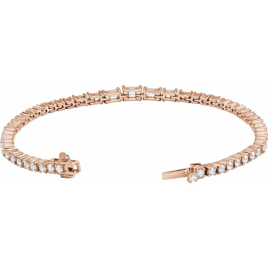 4 5/8 CTW Lab-Grown Diamond Line Bracelet in 14k rose gold