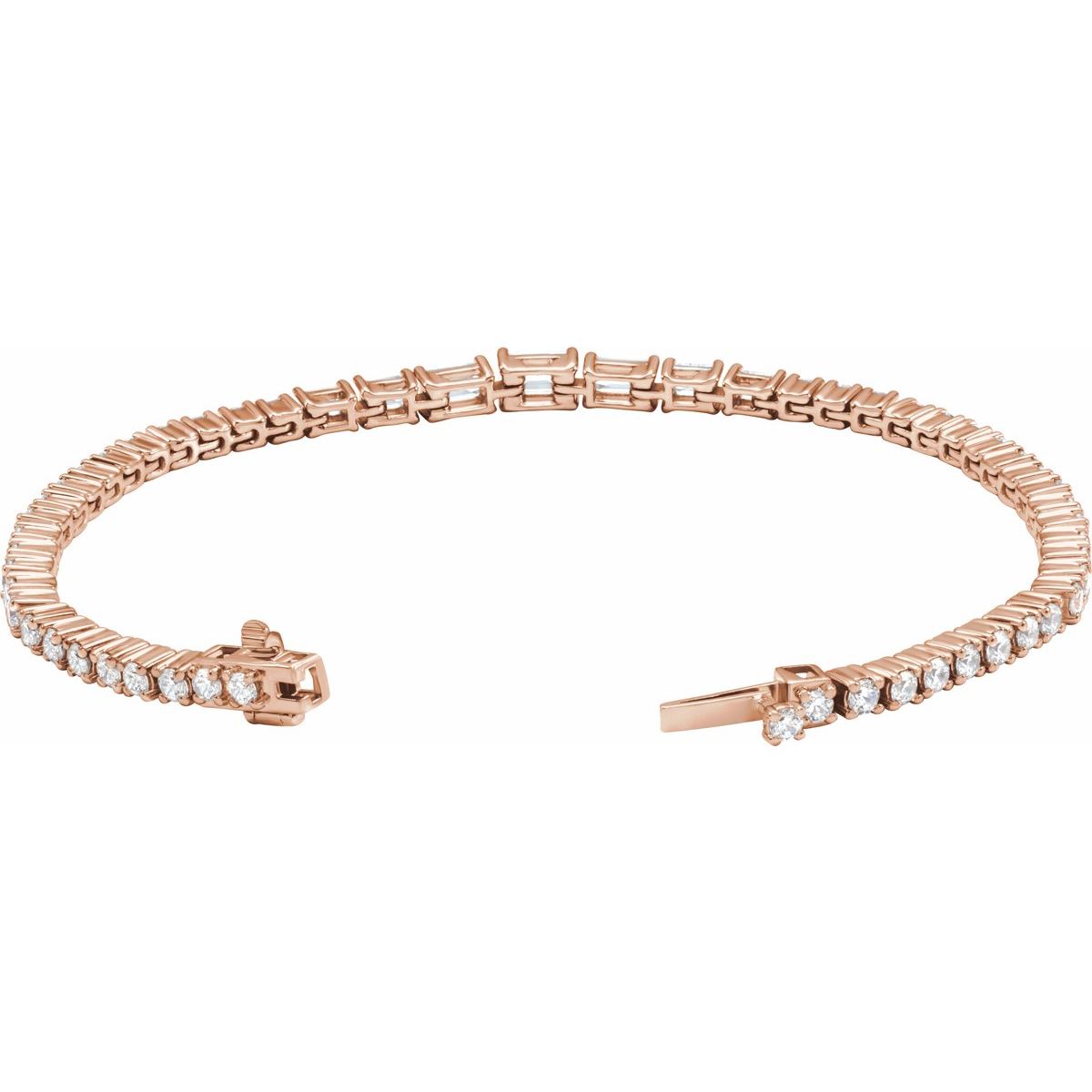 4 5/8 CTW Lab-Grown Diamond Line Bracelet in 14k rose gold