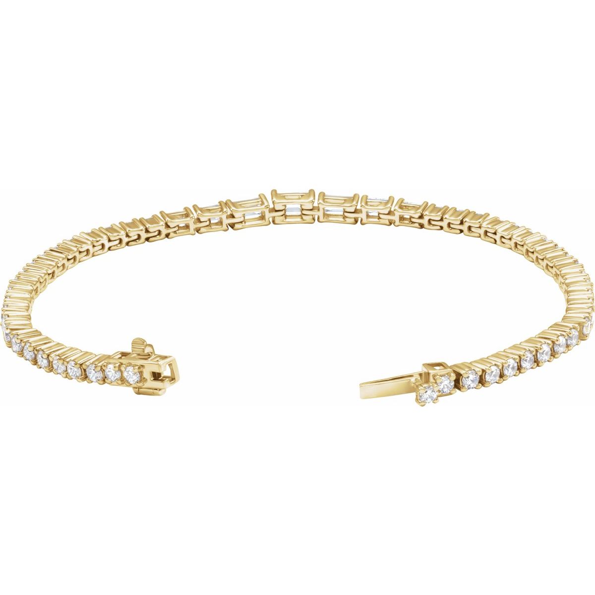 4 5/8 CTW Lab-Grown Diamond Line Bracelet in 14k yellow gold