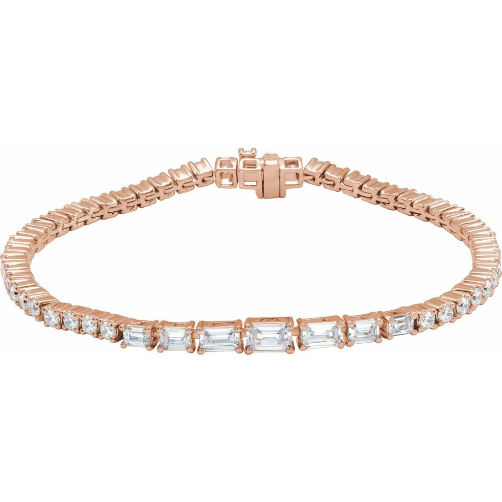 4 5/8 CTW Lab-Grown Diamond Line Bracelet in 14k rose gold