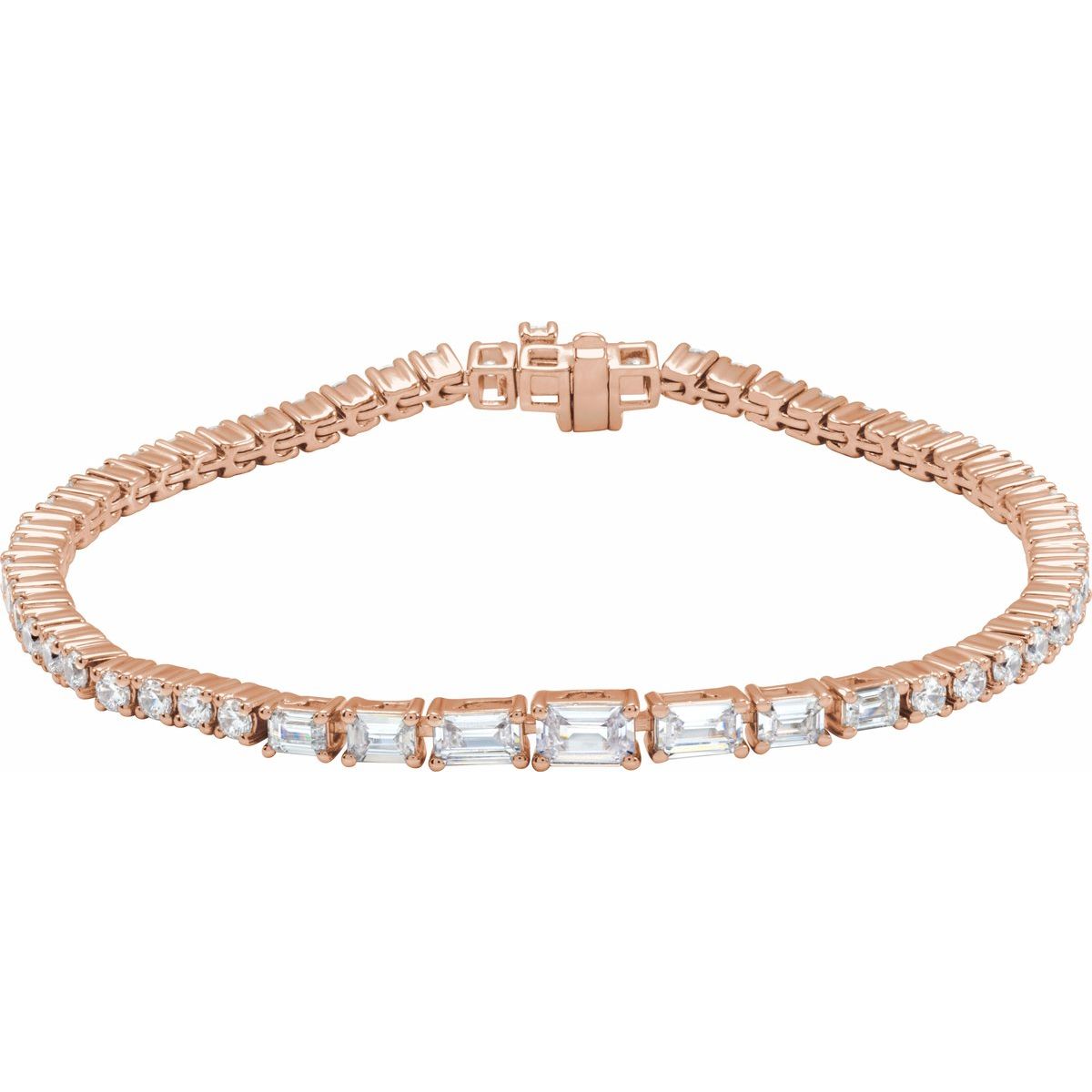4 5/8 CTW Lab-Grown Diamond Line Bracelet in 14k rose gold
