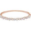 4 1/5 CTW Lab-Grown Diamond Bangle Bracelet in 14k rose gold