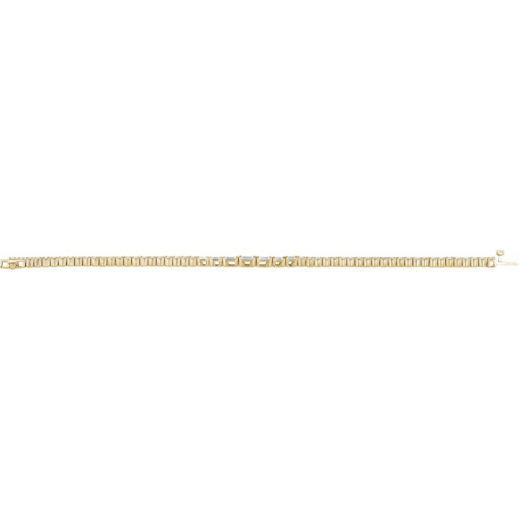 4 5/8 CTW Lab-Grown Diamond Line Bracelet in 14k yellow gold