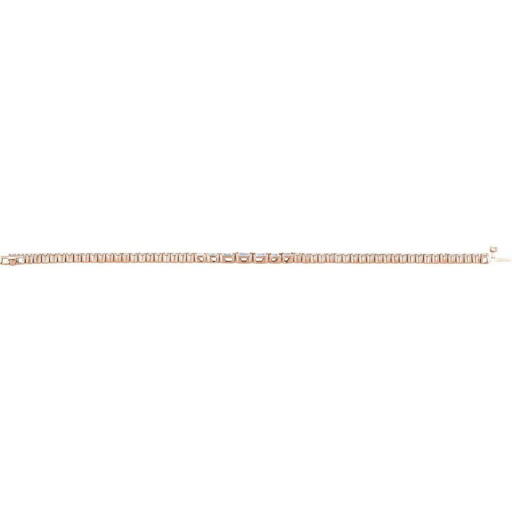 4 5/8 CTW Lab-Grown Diamond Line Bracelet in 14k rose gold