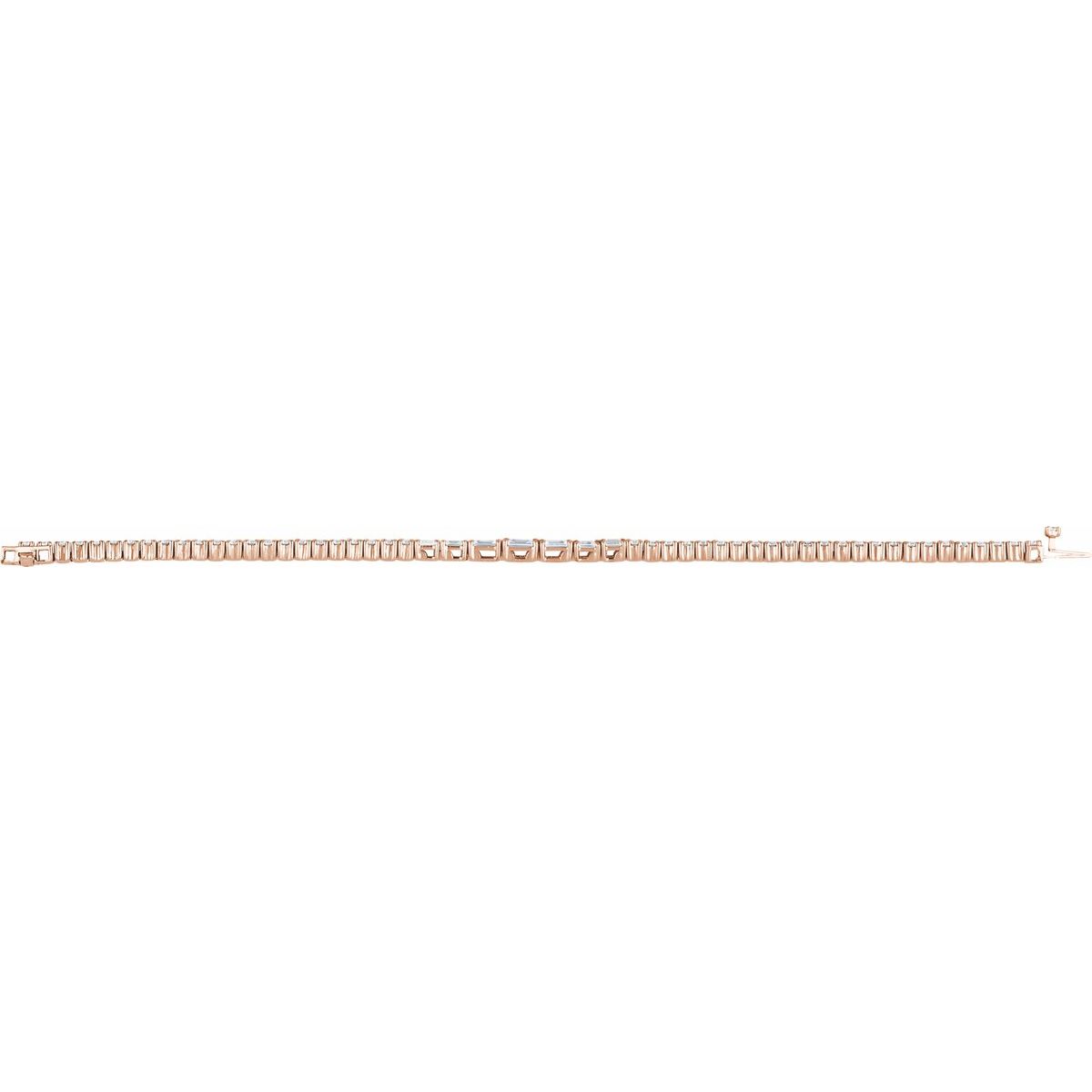 4 5/8 CTW Lab-Grown Diamond Line Bracelet in 14k rose gold
