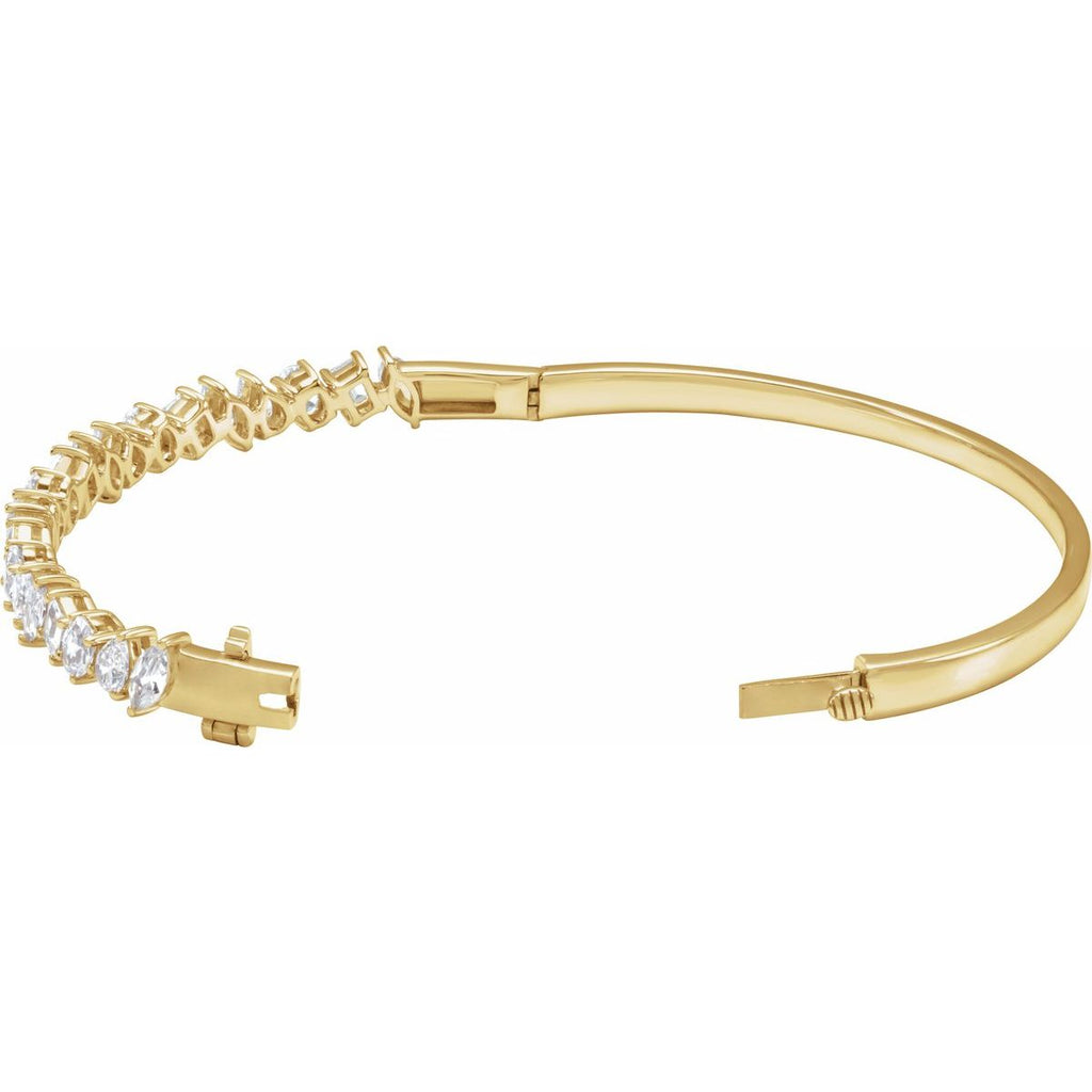 4 1/5 CTW Lab-Grown Diamond Bangle Bracelet in 14k yellow gold