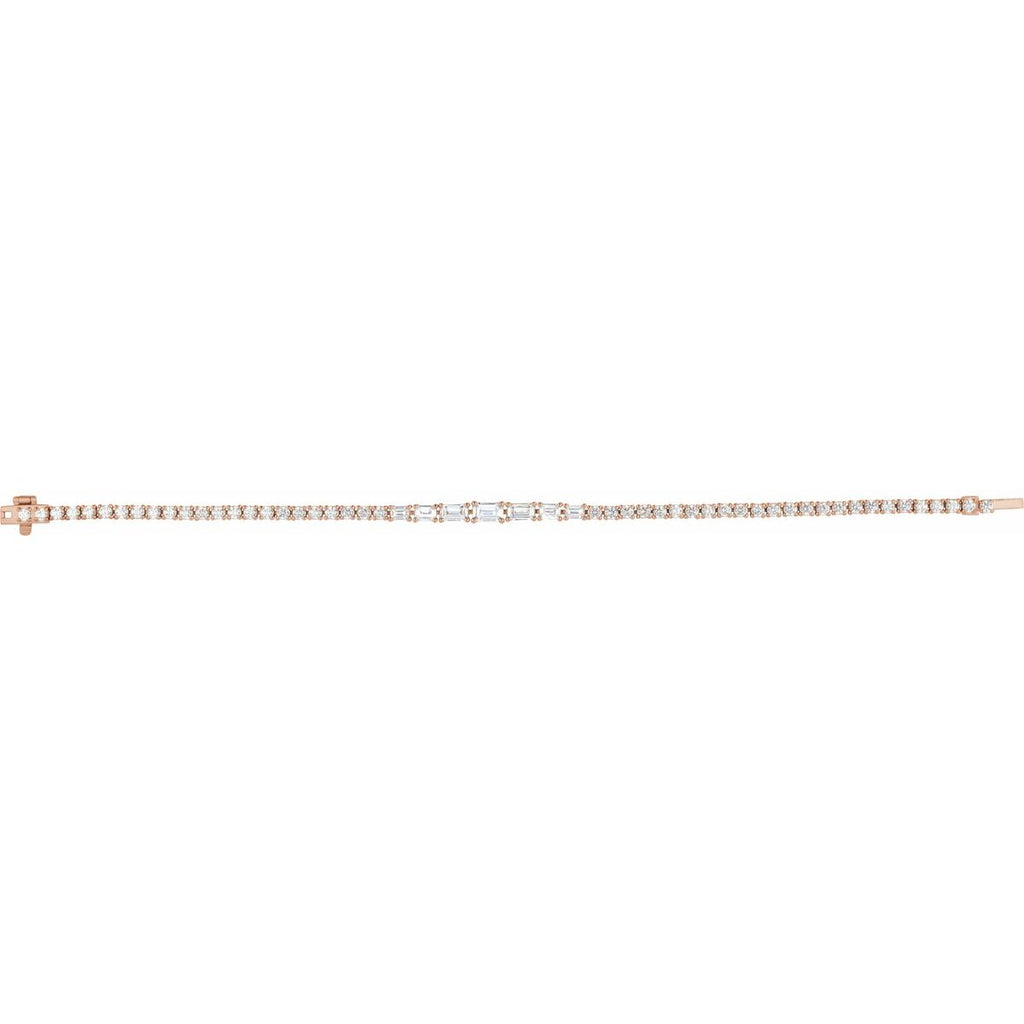 4 5/8 CTW Lab-Grown Diamond Line Bracelet in 14k rose gold