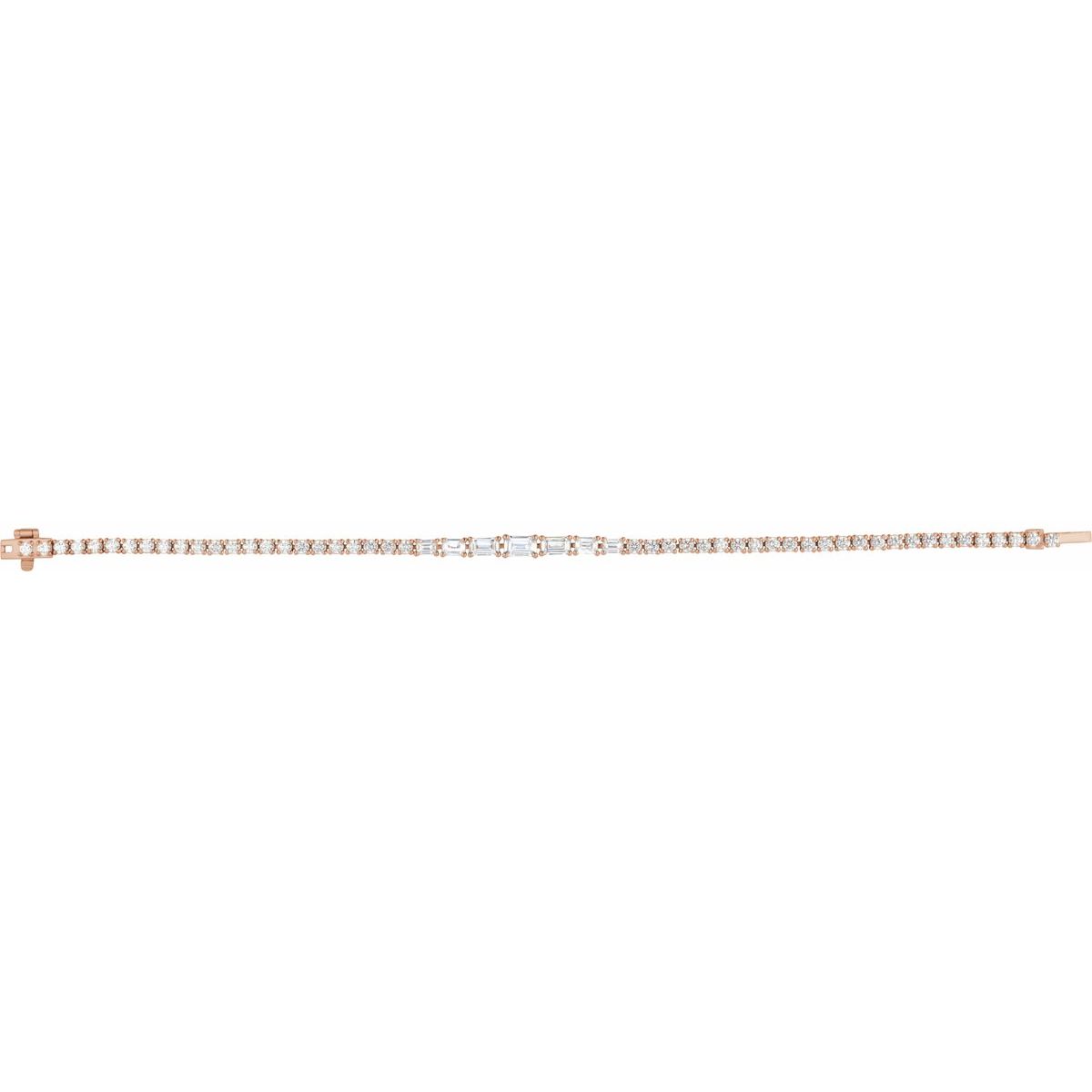 4 5/8 CTW Lab-Grown Diamond Line Bracelet in 14k rose gold