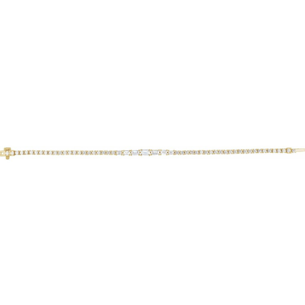 4 5/8 CTW Lab-Grown Diamond Line Bracelet in 14k yellow gold