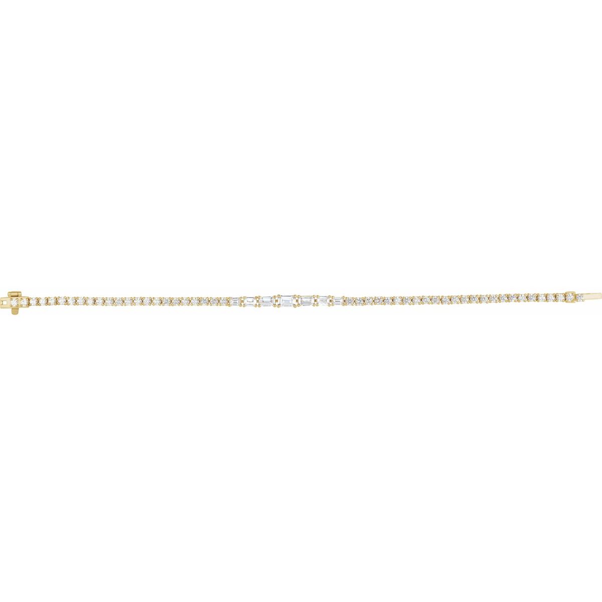 4 5/8 CTW Lab-Grown Diamond Line Bracelet in 14k yellow gold