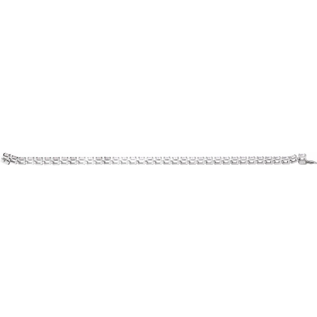 9 CTW Lab-Grown Diamond Line Bracelet in 14k white gold