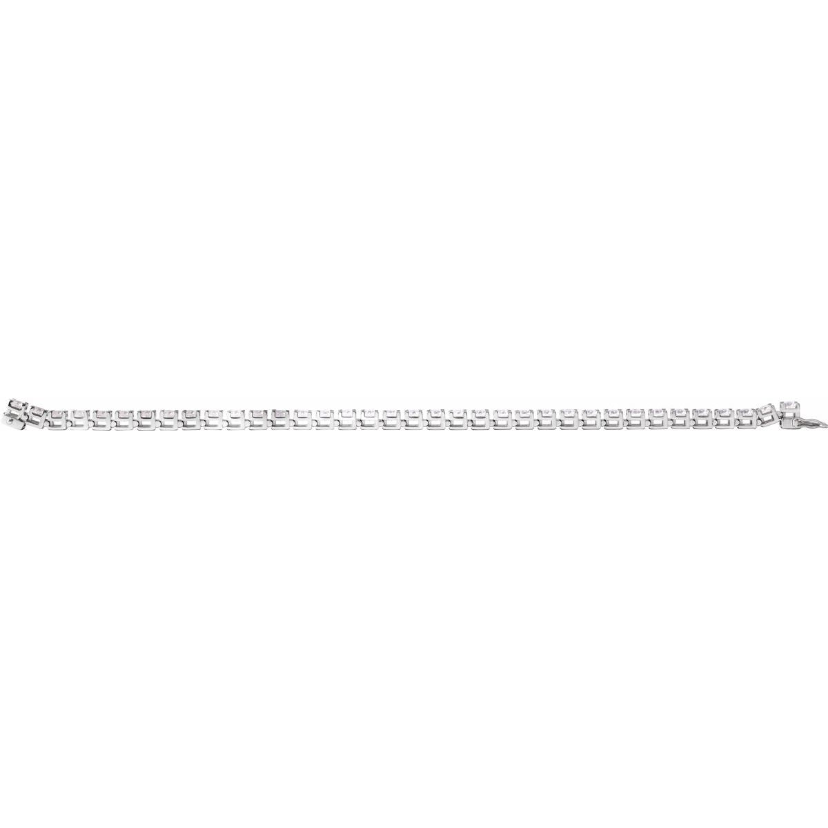 9 CTW Lab-Grown Diamond Line Bracelet in 14k white gold