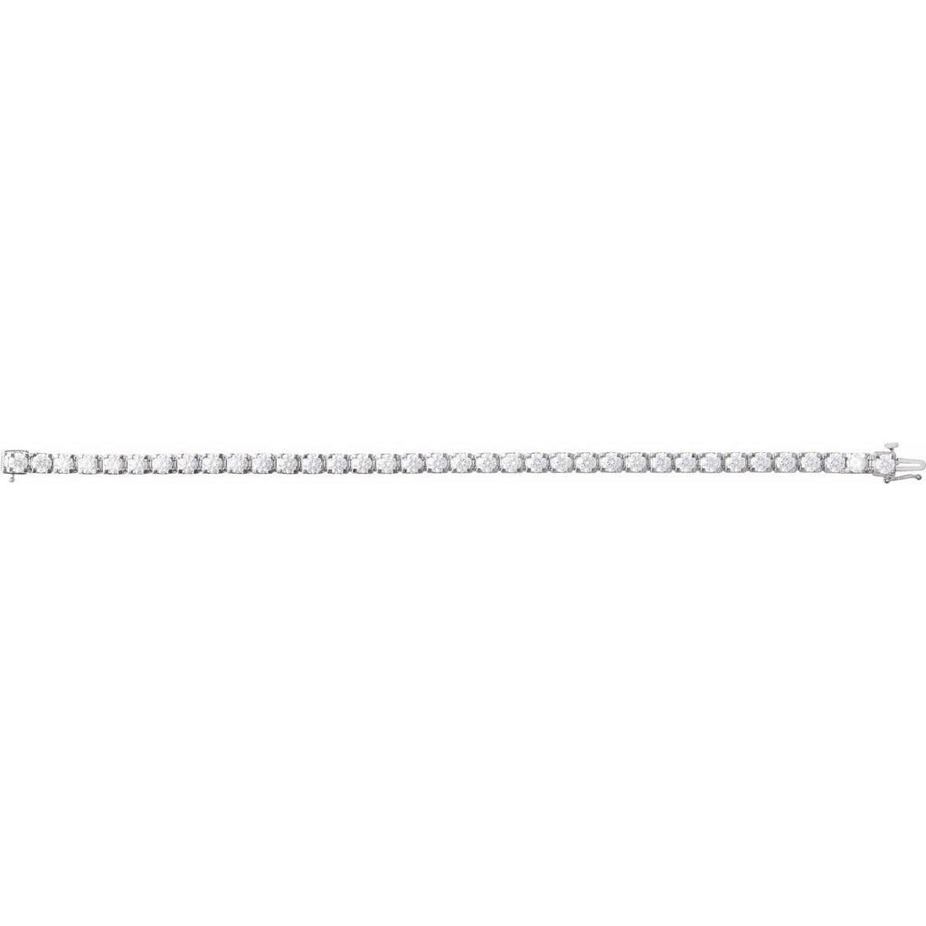 9 CTW Lab-Grown Diamond Line Bracelet in 14k white gold
