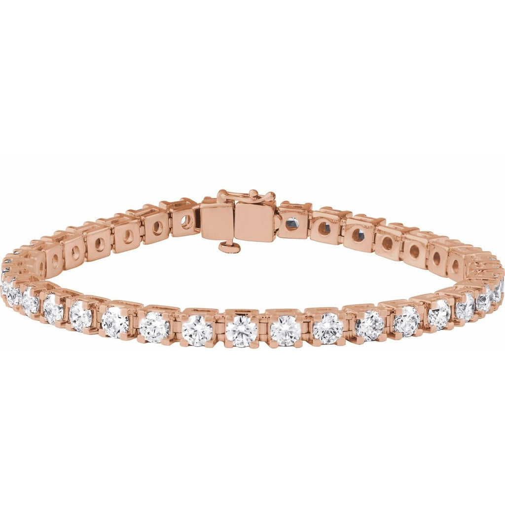 9 CTW Lab-Grown Diamond Line Bracelet in 14k rose gold