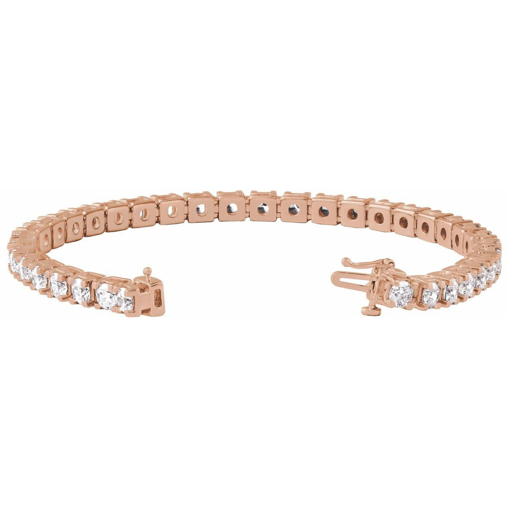 9 CTW Lab-Grown Diamond Line Bracelet in 14k rose gold
