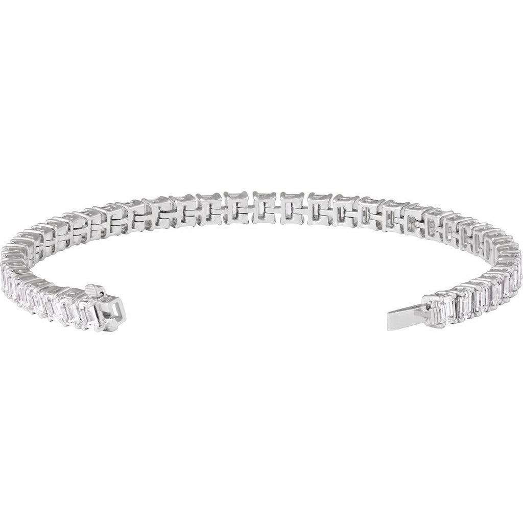 10 1/2 CTW Lab-Grown Diamond Line Bracelet in 14k white gold