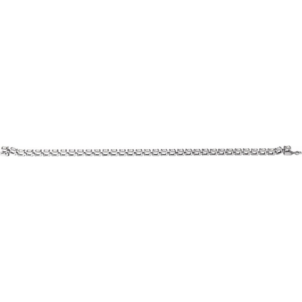 10 1/2 CTW Lab-Grown Diamond Line Bracelet in 14k white gold