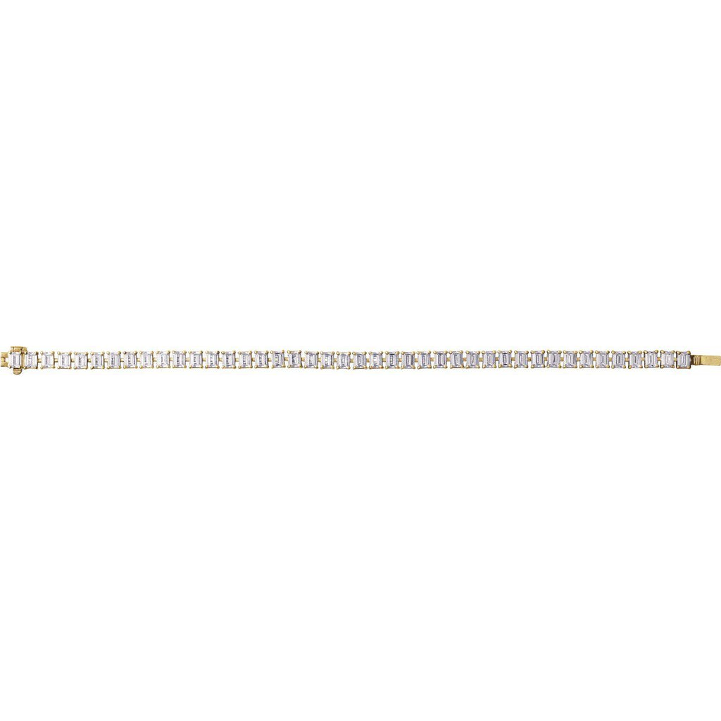 10 1/2 CTW Lab-Grown Diamond Line Bracelet in 14k yellow gold
