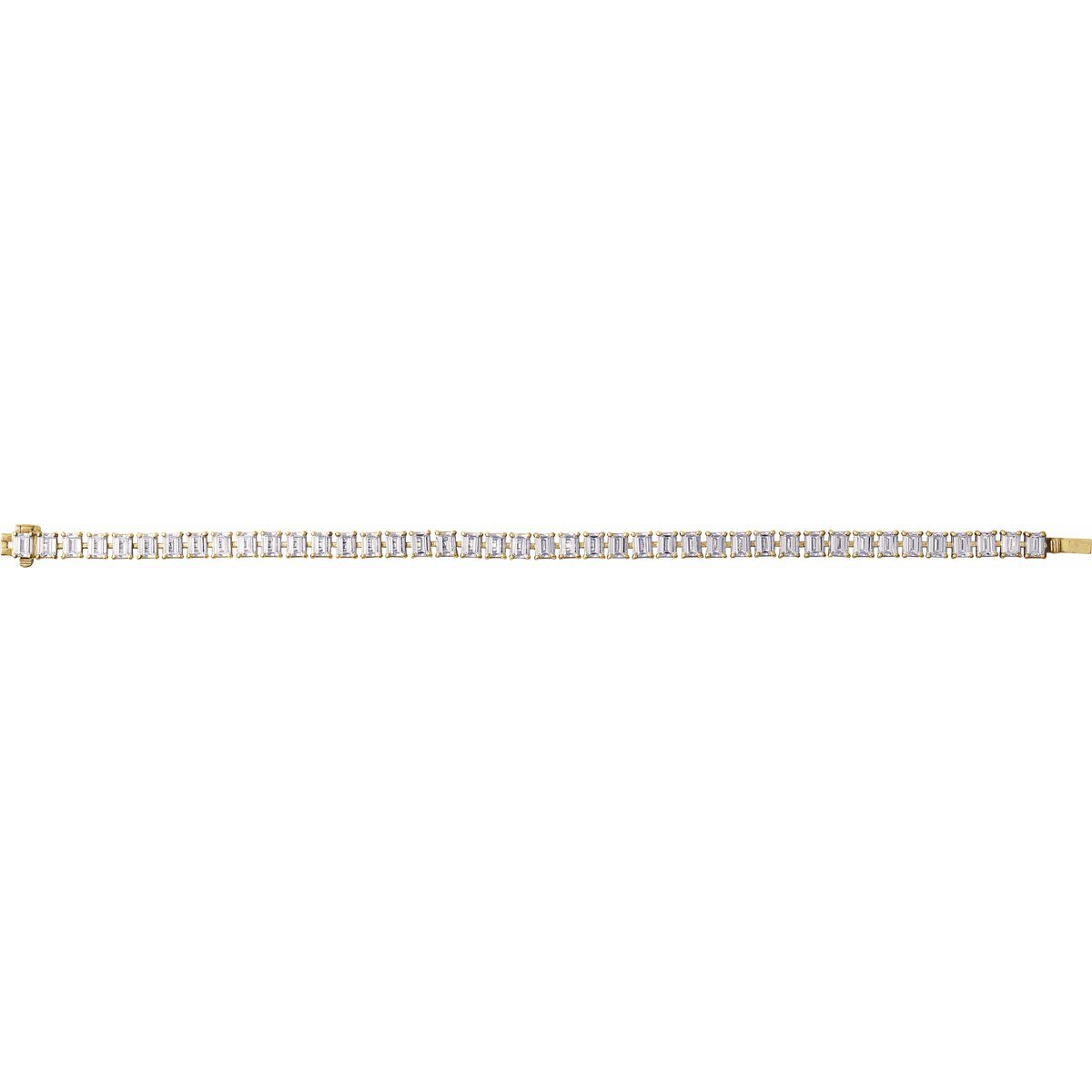 10 1/2 CTW Lab-Grown Diamond Line Bracelet in 14k yellow gold