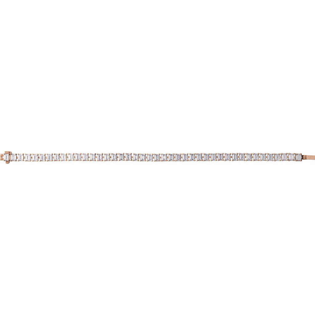 10 1/2 CTW Lab-Grown Diamond Line Bracelet in 14k rose gold