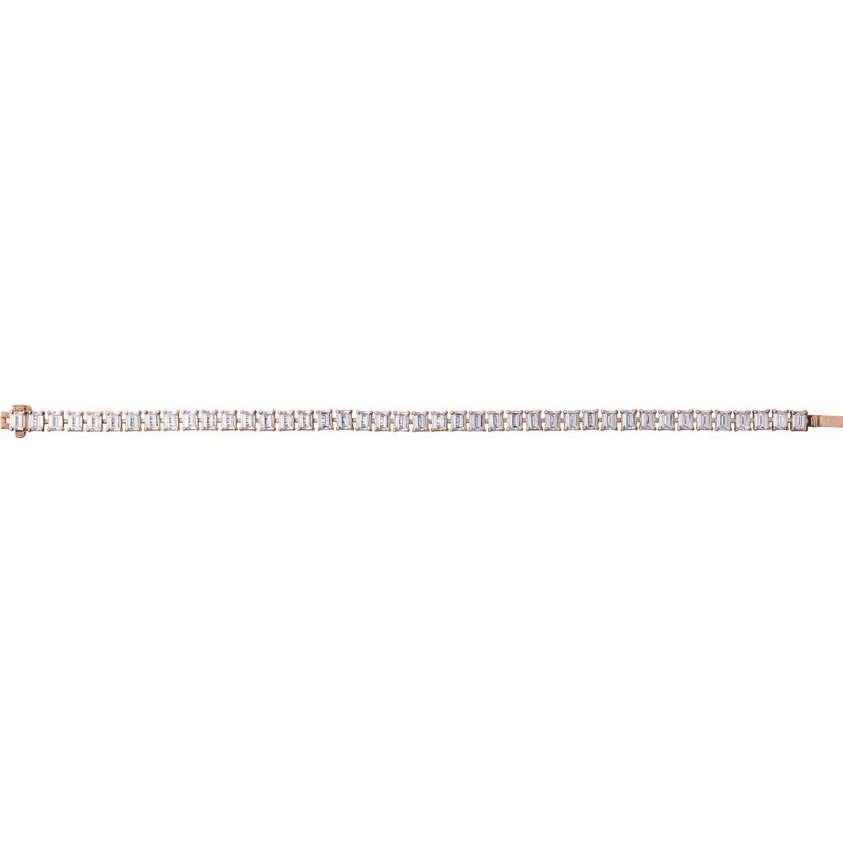 10 1/2 CTW Lab-Grown Diamond Line Bracelet in 14k rose gold