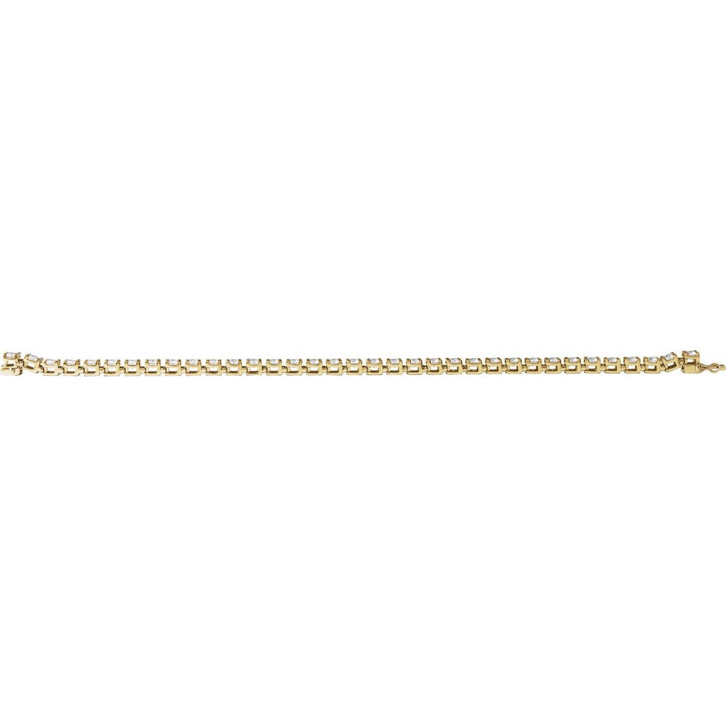 10 1/2 CTW Lab-Grown Diamond Line Bracelet in 14k yellow gold