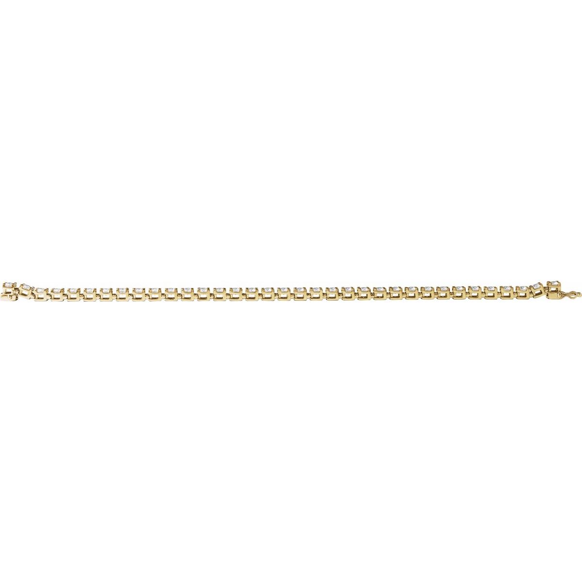 10 1/2 CTW Lab-Grown Diamond Line Bracelet in 14k yellow gold