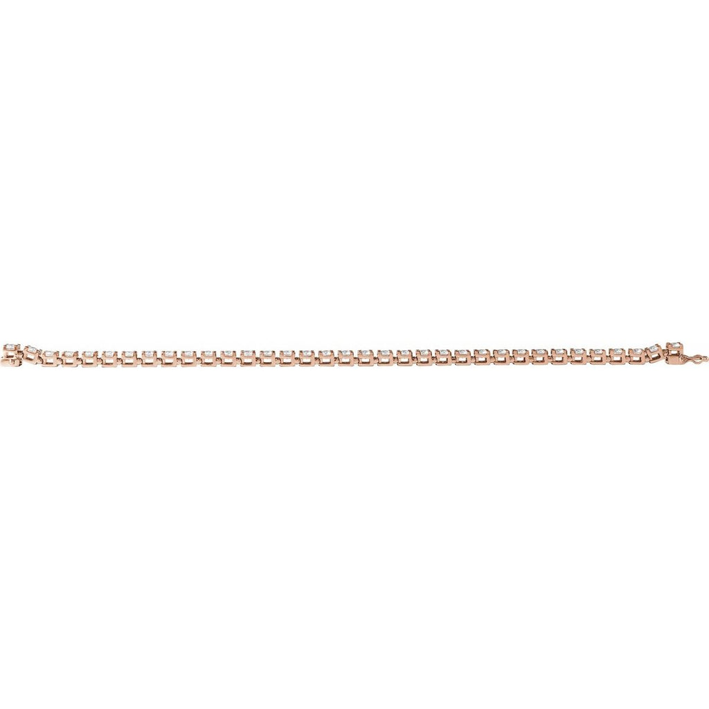 10 1/2 CTW Lab-Grown Diamond Line Bracelet in 14k rose gold