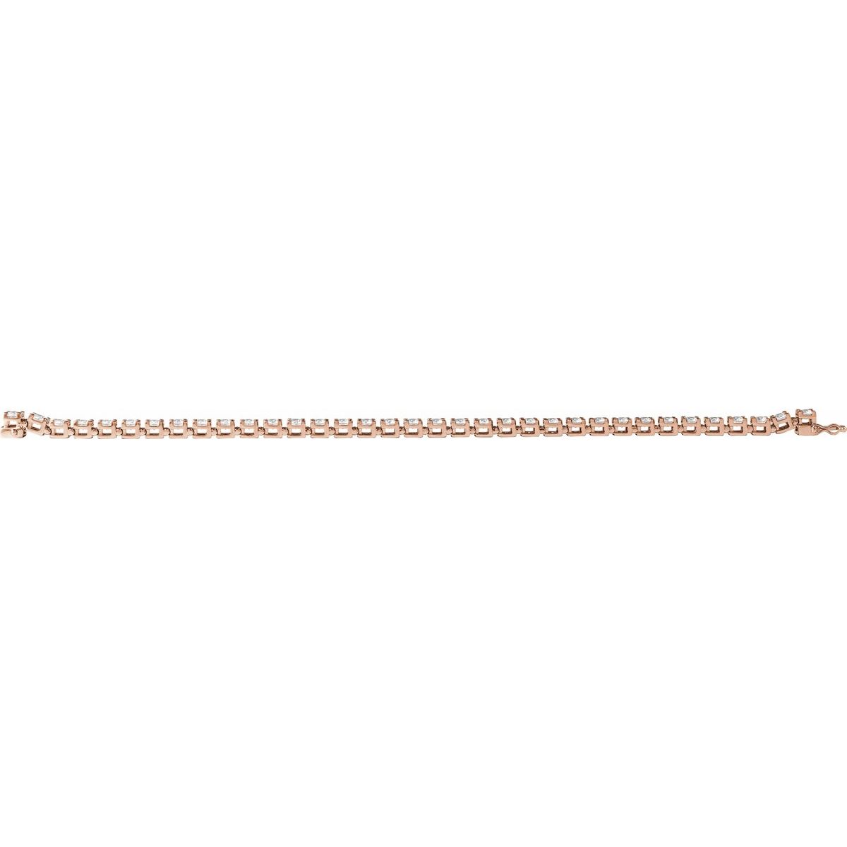 10 1/2 CTW Lab-Grown Diamond Line Bracelet in 14k rose gold