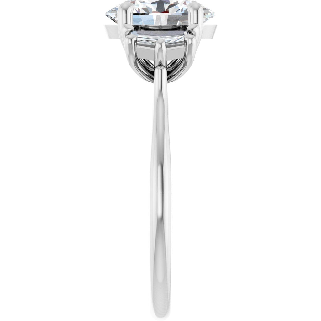 1 3/4 CTW Lab-Grown Diamond Three-Stone Engagement Ring in 14k white gold