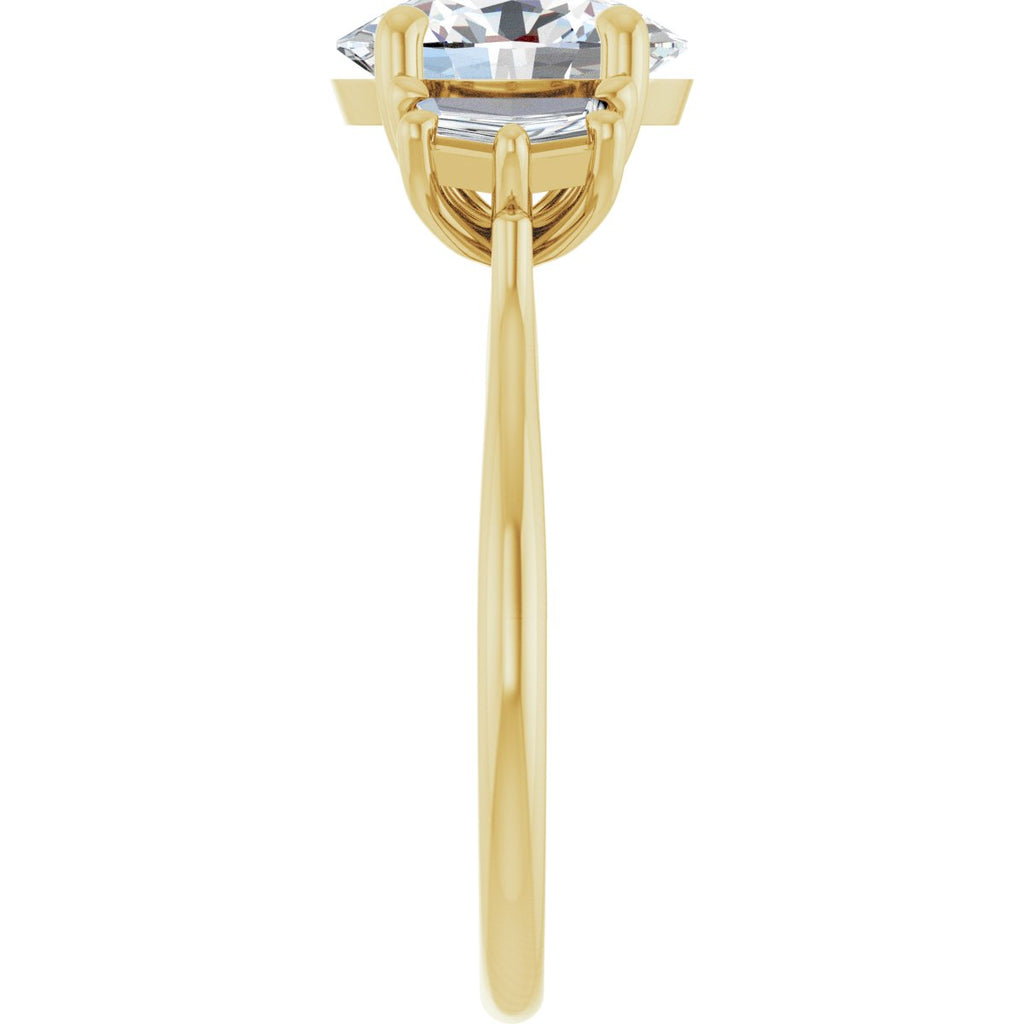 1 3/4 CTW Lab-Grown Diamond Three-Stone Engagement Ring in 14k yellow gold