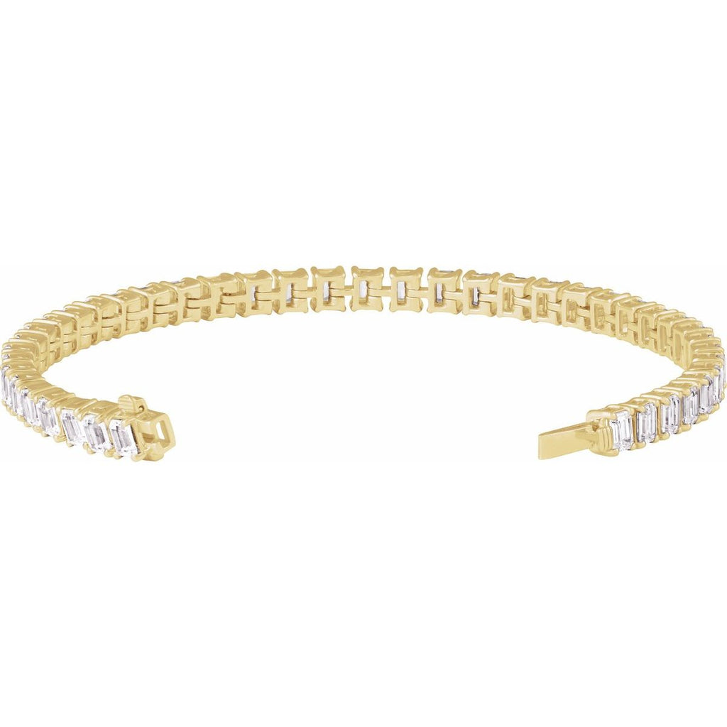 10 1/2 CTW Lab-Grown Diamond Line Bracelet in 14k yellow gold