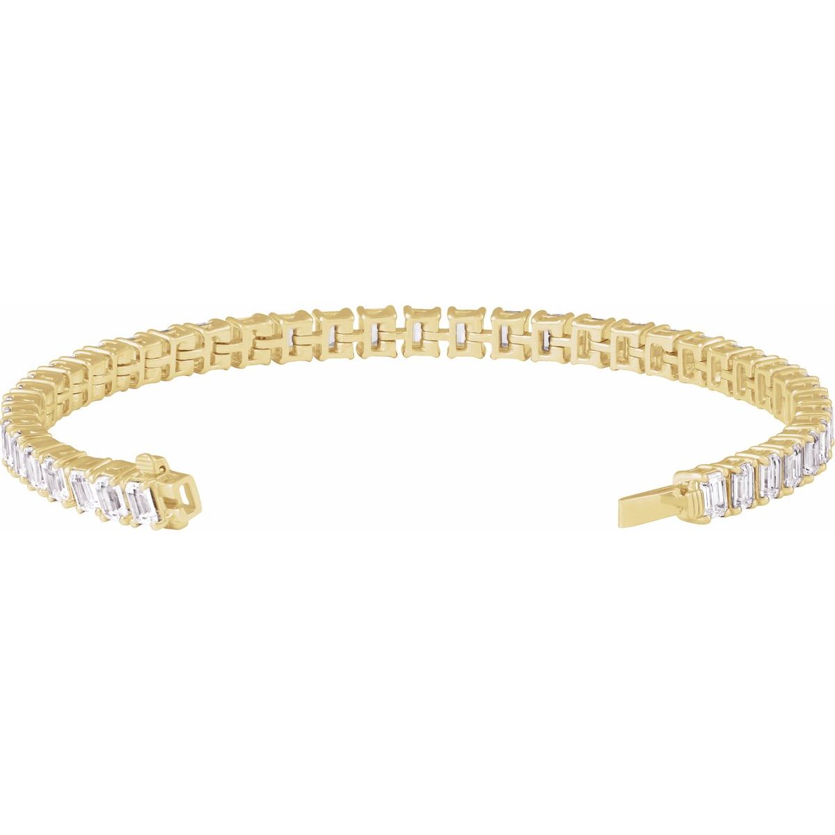10 1/2 CTW Lab-Grown Diamond Line Bracelet in 14k yellow gold