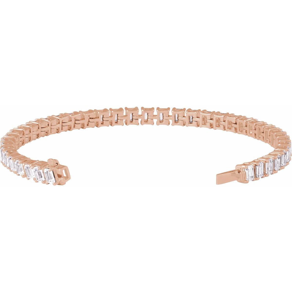 10 1/2 CTW Lab-Grown Diamond Line Bracelet in 14k rose gold