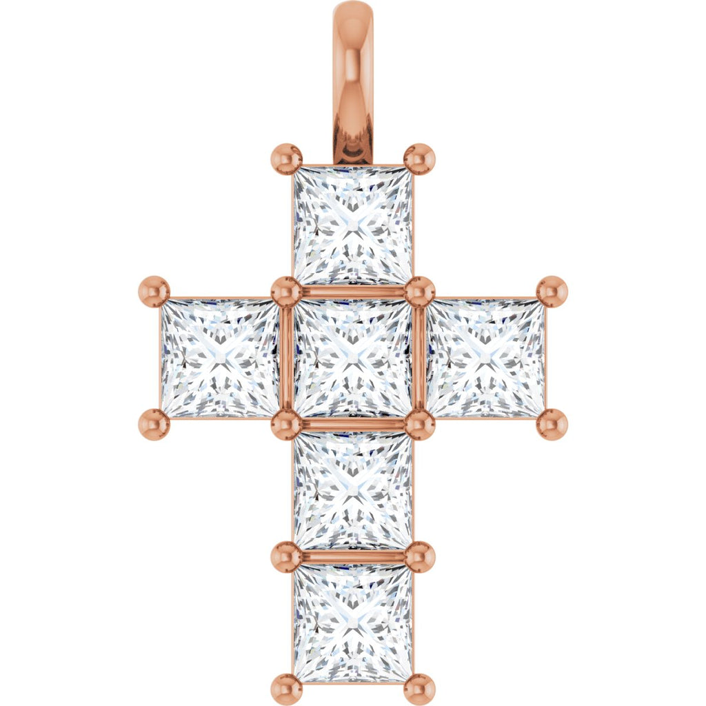 2 1/3 CTW Natural Diamond Pendant in 14k rose gold