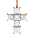 2 1/3 CTW Natural Diamond Pendant in 14k rose gold