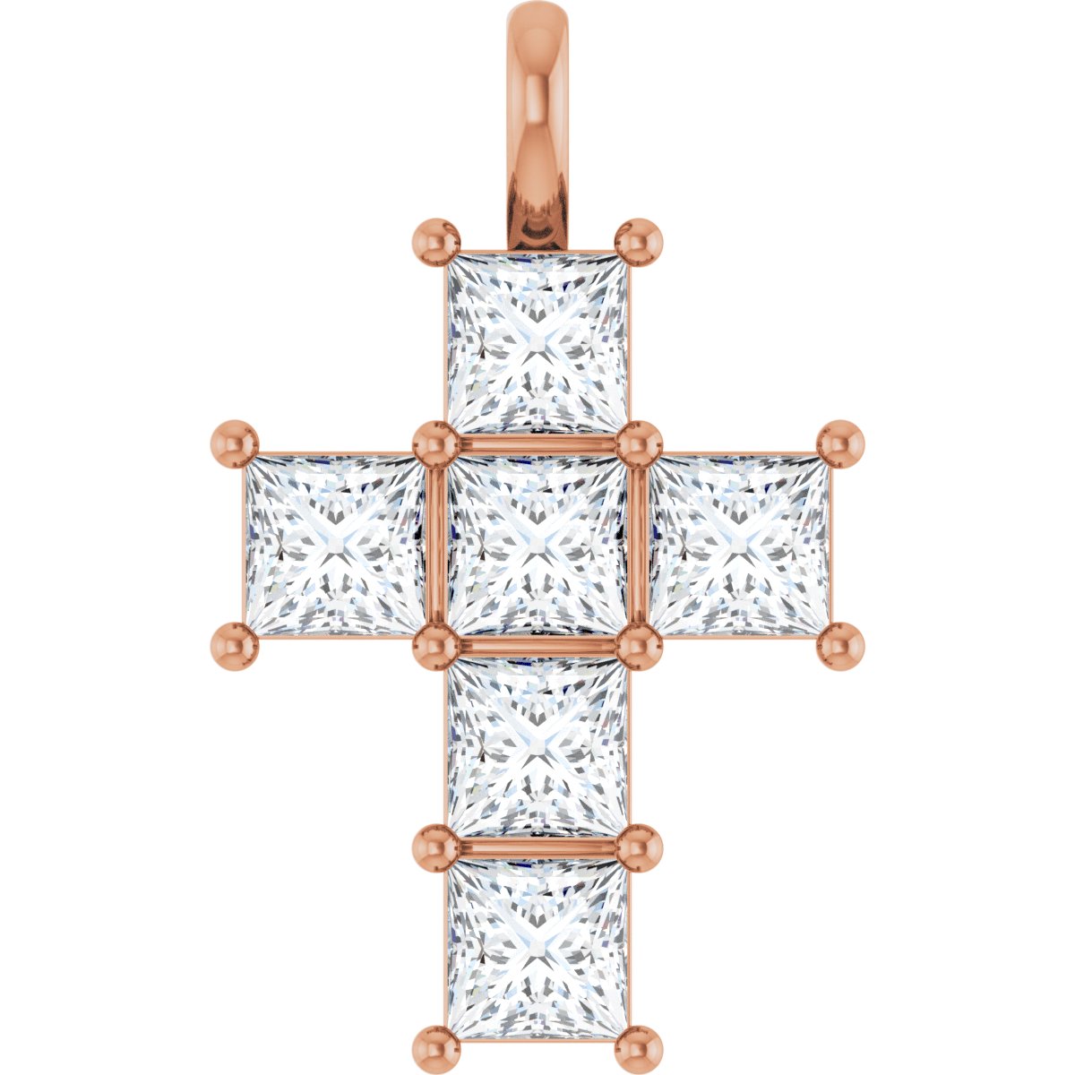 2 1/3 CTW Natural Diamond Pendant in 14k rose gold