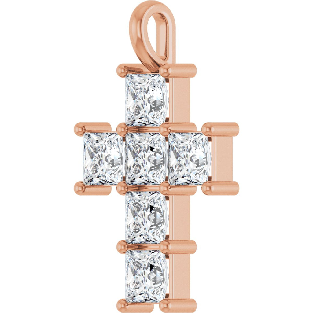 2 1/3 CTW Natural Diamond Pendant in 14k rose gold