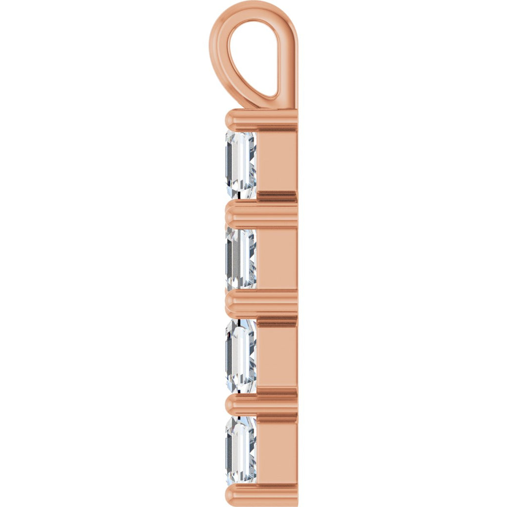 2 CTW Natural Diamond Pendant in 14k rose gold