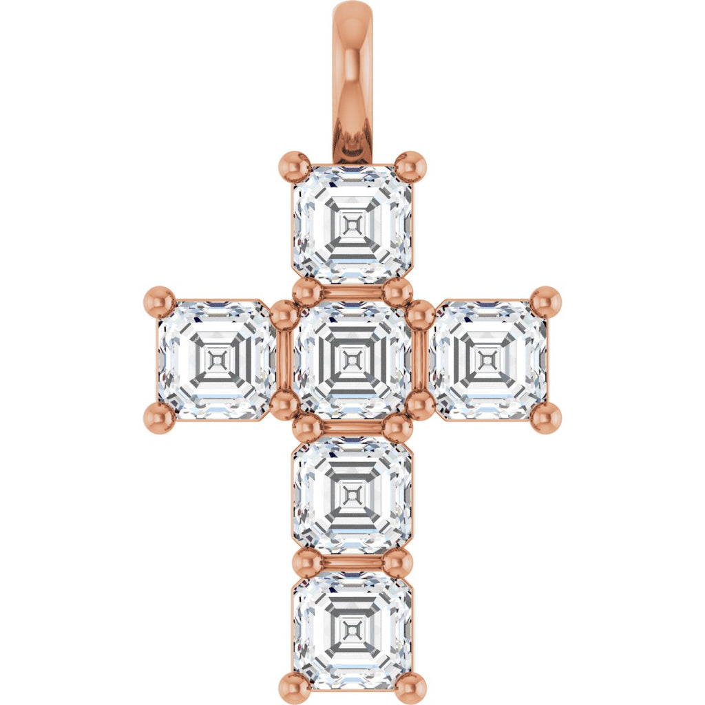 2 CTW Natural Diamond Pendant in 14k rose gold