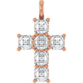 2 CTW Natural Diamond Pendant in 14k rose gold